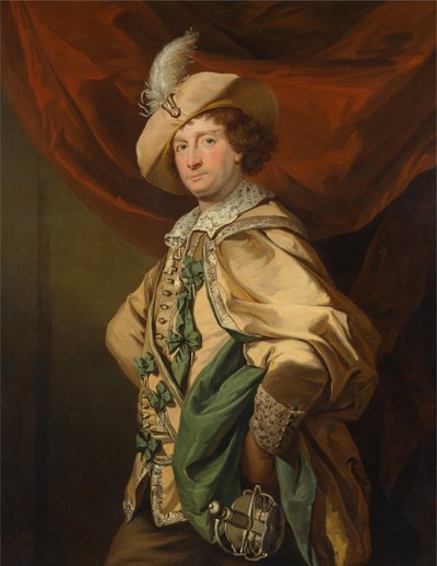 Henry Woodward als Petruchio in Catherine and Petruchio, een versie van Garrick van The Taming of the Shrew door Garrick